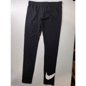 Nike‎ Girls XL Black Athletic Leggings Swoosh Logo Graphic Pants Activewear